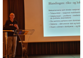Kommune-/fylkestingvalg, Jon H Lesjø orienterte på klubbmøtet 4.9.